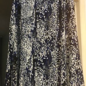 Cato Blue,Grey, And Black Pattern Skirt